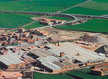 Vista aérea de la fábrica de Cerámicas Calaf