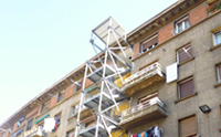 La nueva estructura de las escaleras, será metálica con cierre en albañilería, con ladrillo caravista